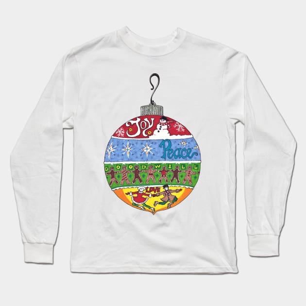 Holiday Ornament Long Sleeve T-Shirt by katydidkay